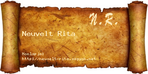 Neuvelt Rita névjegykártya